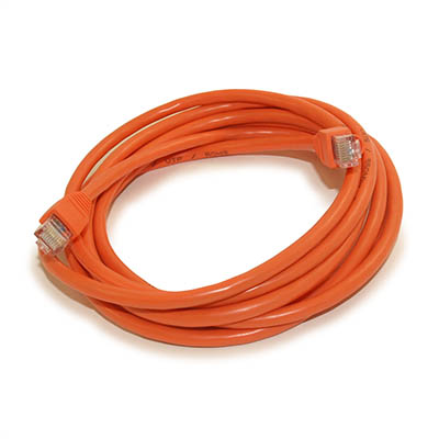 10ft Cat6 Ethernet RJ45 Patch Cable, Stranded, Snagless Booted, ORANGE