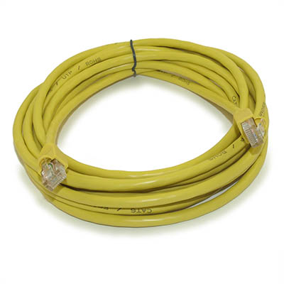 14ft Cat6 Ethernet RJ45 Patch Cable, Stranded, Snagless Booted, YELLOW