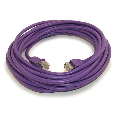 20ft Cat6 Ethernet RJ45 Patch Cable, Stranded, Snagless Booted, PURPLE