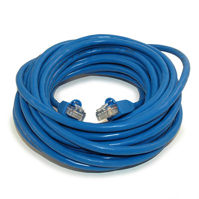 25ft Cat6 Ethernet RJ45 Patch Cable, Stranded, Snagless Booted, BLUE
