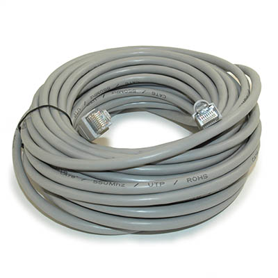 35ft Cat6 Ethernet RJ45 Patch Cable, Stranded, Snagless Booted, GRAY