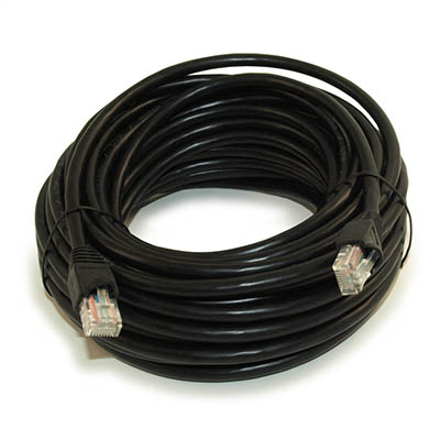40ft Cat6 Ethernet RJ45 Patch Cable, Stranded, Snagless Booted, BLACK