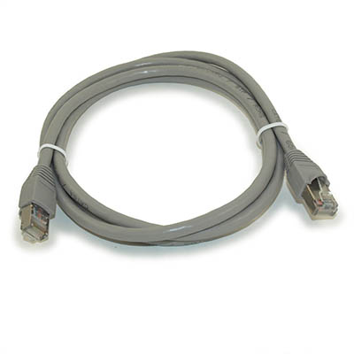 5ft Cat6A SHIELDED Ethernet RJ45 Patch Cable,Stranded,Snagless Booted,GRAY