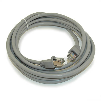 10ft Cat6A SHIELDED Ethernet RJ45 Patch Cable,Stranded,Snagless Booted,GRAY