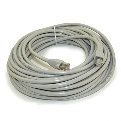 40ft Cat6A SHIELDED Ethernet RJ45 Patch Cable,Stranded,Snagless Booted,GRAY