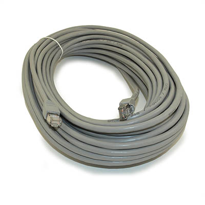 75ft Cat6A SHIELDED Ethernet RJ45 Patch Cable,Stranded,Snagless Booted,GRAY