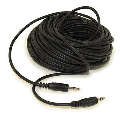75ft 3.5mm Mini-Stereo TRS Male to Male Speaker/Audio Cable, Black