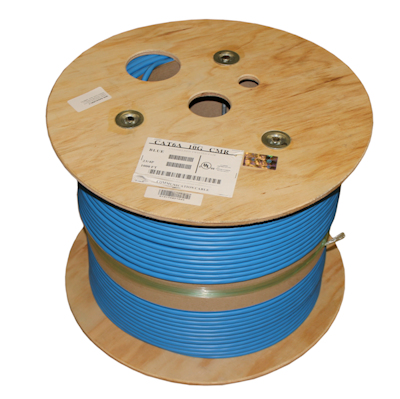 1000ft CAT6A Bulk Network Cable, UTP/CMR 550Mhz (10Gbits) Solid, Blue