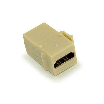 Keystone Jack Insert/Coupler Type - HDMI, Gold Plated, Female/Female, Ivory