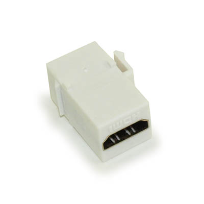 Keystone Jack Insert/Coupler Type - HDMI, Gold Plated, Female/Female, White