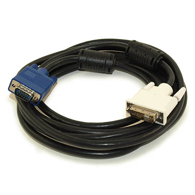10ft DVI-A Male (Analog) to VGA Male Triple Shielded Gold Plated Cable