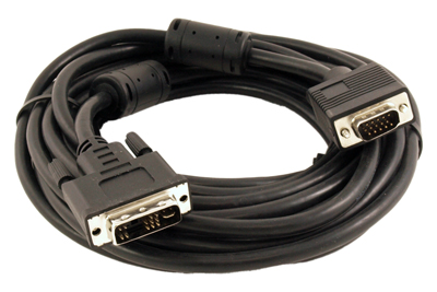25ft DVI-A Male (Analog) to VGA Male Triple Shielded Gold Plated Cable