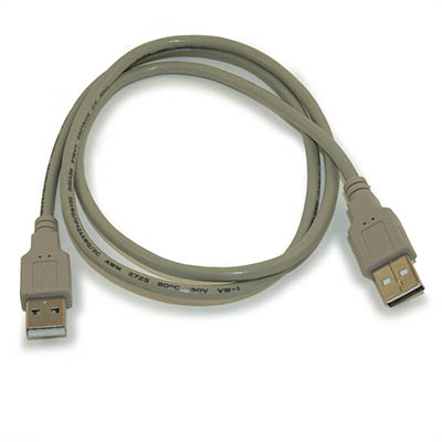 3ft USB 2.0 Certified 480Mbps Type A Male to A Male Beige Cable