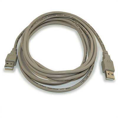 10ft USB 2.0 Certified 480Mbps Type A Male to A Male Beige Cable