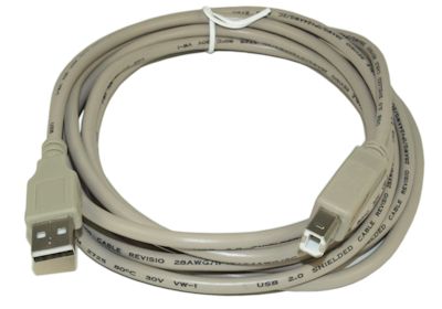 10ft USB 2.0 Certified 480Mbps Type A Male to B Male Cable, Beige