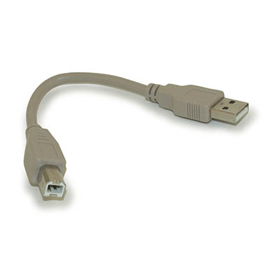 6inch USB 2.0 Certified 480Mbps Type A Male to B Male Cable, Beige