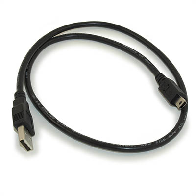 2ft USB 2.0 Certified 480Mbps Type A Male to Mini-B/5-Pin Male Cable