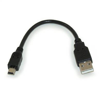 6inch USB 2.0 Certified 480Mbps Type A Male to Mini-B/5-Pin Male Cable