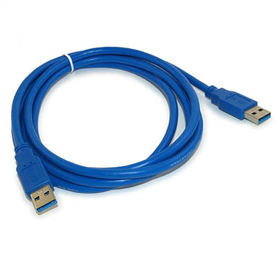 6ft USB 3.2 Gen 1 SUPERSPEED 5Gbps Type A Male to A Male Cable, BLUE