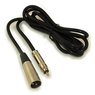 6Ft XLR 3P Male to RCA Male Microphone Cable