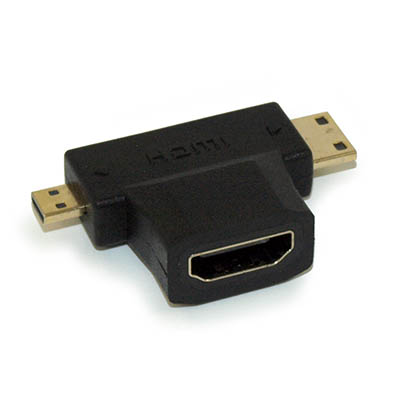 HDMI Female to Micro and Mini HDMI Male Dual Adapter