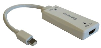 HDMI Female (Source) to Mini DisplayPort (Monitor) Male Adapter, White