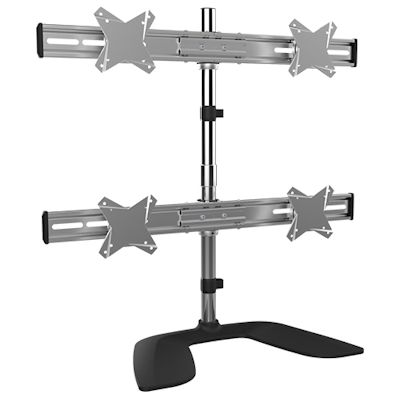 ARM DESK MOUNT, Quad (4) 13-27 to 17 lbs Each, BLACK