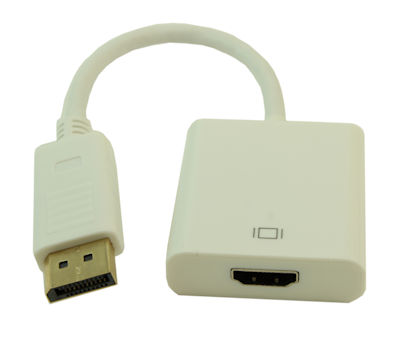 4 INCH DisplayPort SOURCE (Male) to HDMI MONITOR (Female) Adapter Cable