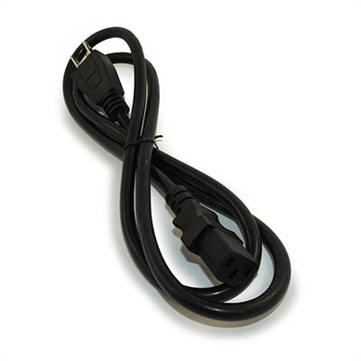 4ft Computer Power Cord (NEMA 5-15P to C13 Plug), 18AWG, Black