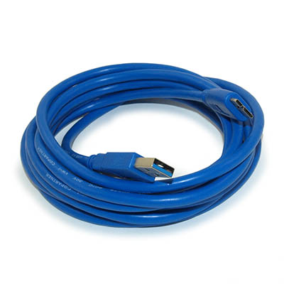 10ft USB 3.2 Gen 1 SUPERSPEED 5Gbps Type A to Micro-B Male Cable, Blue