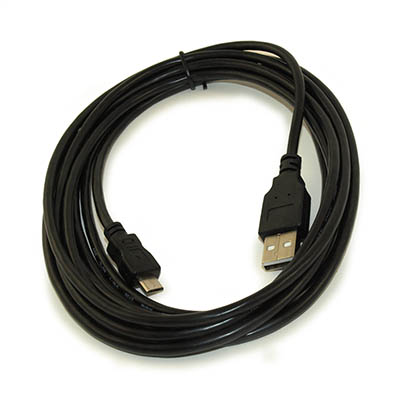 10ft USB 2.0 Type A Male to Micro-B 5-Pin Cable, Nickel Plated