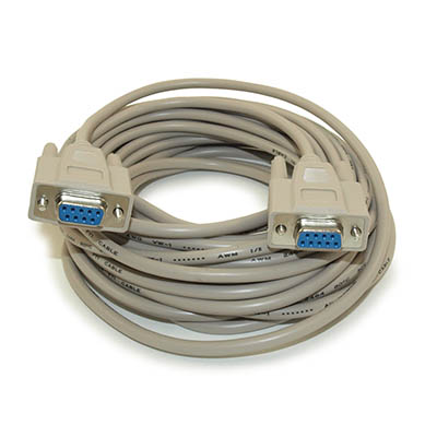 25ft Serial NULL-MODEM, DB9/DB9 Female to Female Cable