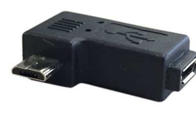 Micro USB-B Male to Micro USB-B Female Right Angle Adapter