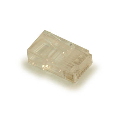 RJ45 Modular Plugs for CAT5/CAT5E Stranded Wire, Pack of 100