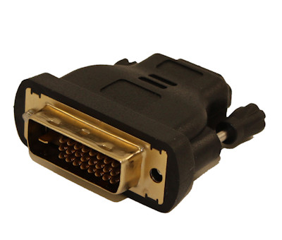 DVI-D Male (24+Blade) to HDMI Female Adapter, Gold Plated