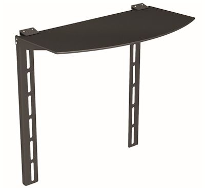 DVD/BlueRay Slim Glass Accessory Shelf for Wall Mounted TVs, Black