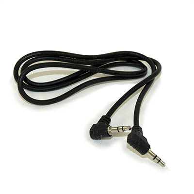 3ft DOUBLE ANGLED 3.5mm Mini Stereo TRS Male to Male Speaker Cable