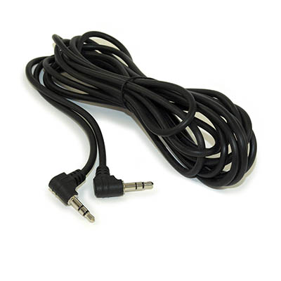 12ft DOUBLE ANGLED 3.5mm Mini Stereo TRS Male to Male Speaker Cable