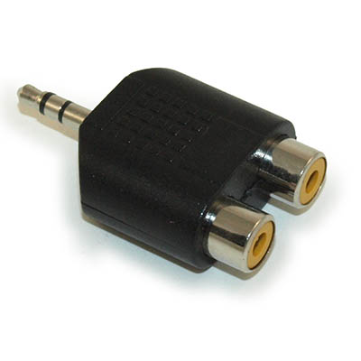 RCA Audio Splitter Adapter (3.5mm Male Stereo TRS to 2 RCA Female)