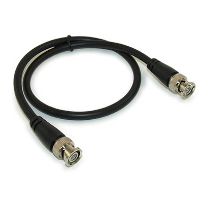 1.5ft BNC Plug RG59/Coax Cable, Male to Male, Nickel Plated