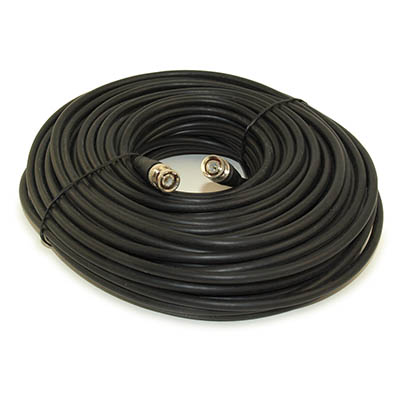 100ft BNC Plug RG59/Coax Cable, Male to Male, Nickel Plated