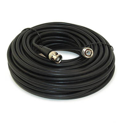 50ft BNC Plug RG59/Coax Cable, Male to Male, Nickel Plated