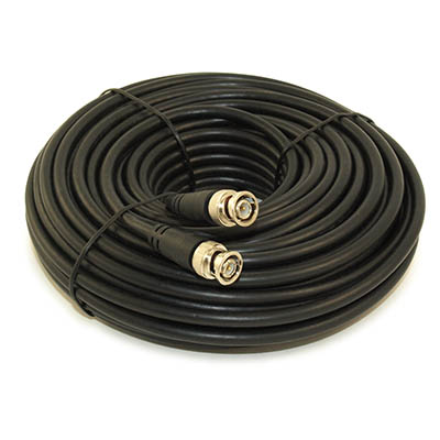 75ft BNC Plug RG59/Coax Cable, Male to Male, Nickel Plated