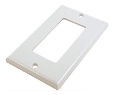 Wallplate: 1 Gang Decor Outer Frame, White