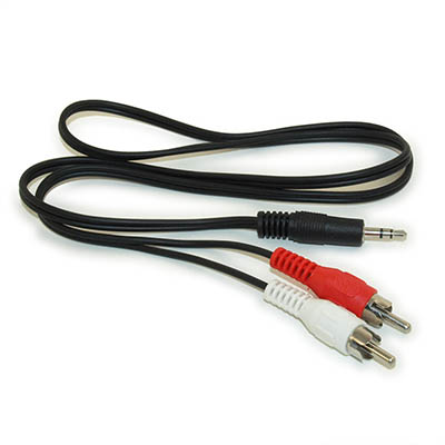 3ft 3.5mm Mini-Stereo TRS Male to Two RCA Male Audio Cable