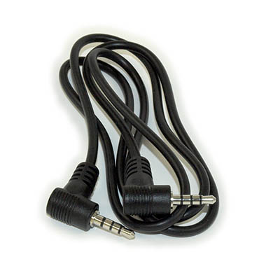 3ft 3.5mm 4 Conductor TRRS BOTH ANGLED Mini +Mic / Video M/M Cable