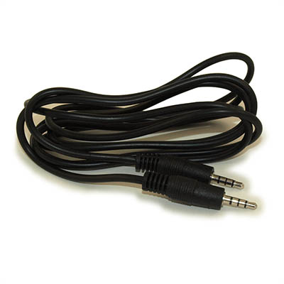 6ft 3.5mm 4 Conductor TRRS / 3 Band + Mic or Video Male to Male Cable