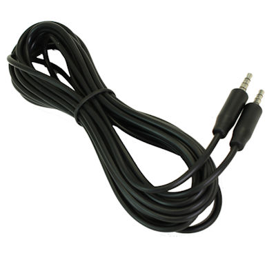 15ft 3.5mm SLIM 4 Conductor TRRS / 3 Band + Mic or Video Male to Male Cable