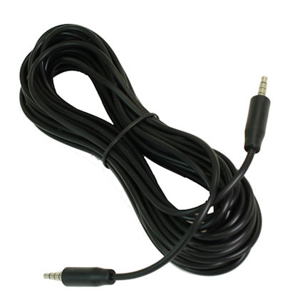 25ft 3.5mm SLIM 4 Conductor TRRS / 3 Band + Mic or Video Male to Male Cable