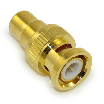 BNC Plug (Male) / RCA Jack (Female) Adapter GOLD PLATED